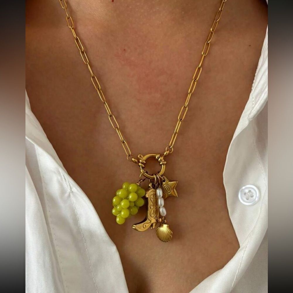 Charm Necklace with grape N823